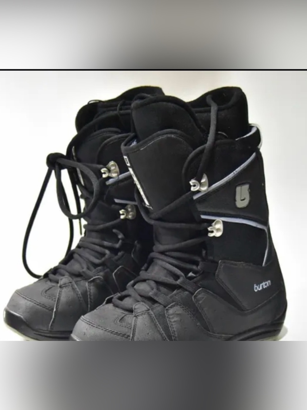Burton Black Snowboard Boots with White Trim